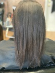 Thin broken uneven hair, before having extensions