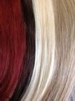 Various colors of hair can be used in extensions