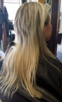 Long blonde hair, before